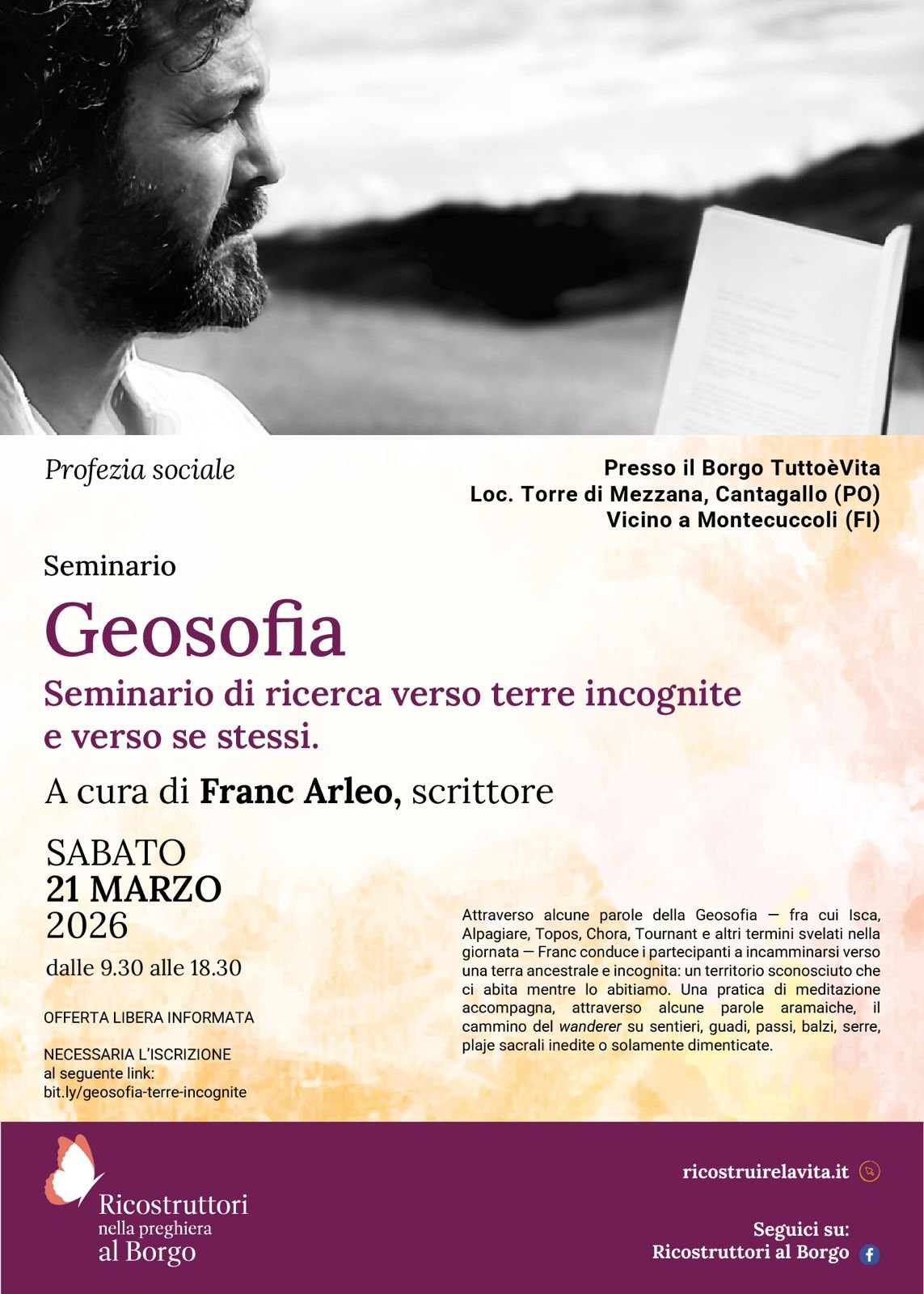 Geosofia al Borgo Tutto è Vita — locandina