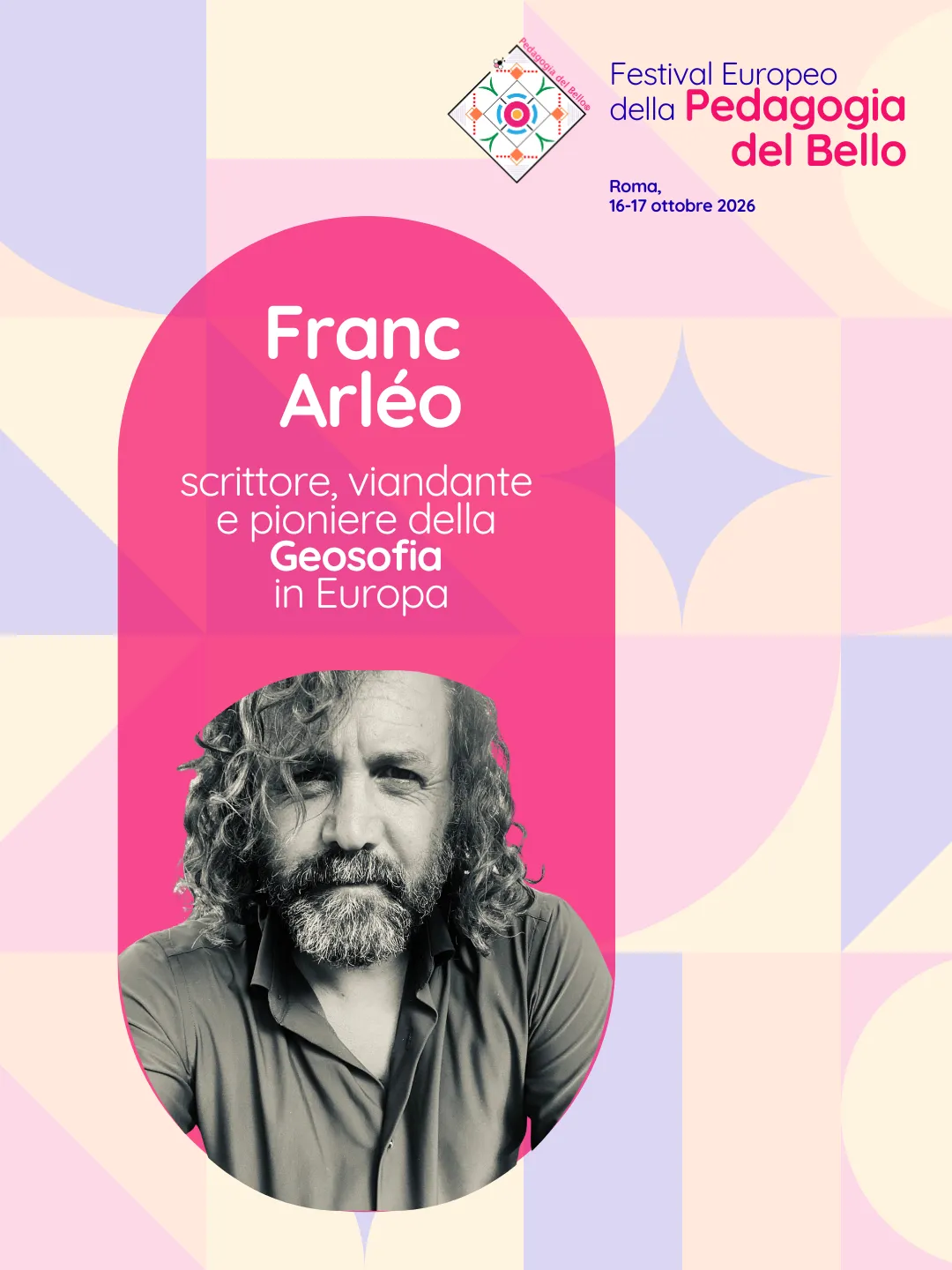 Card del Festival con il ritratto di Franc Arléo